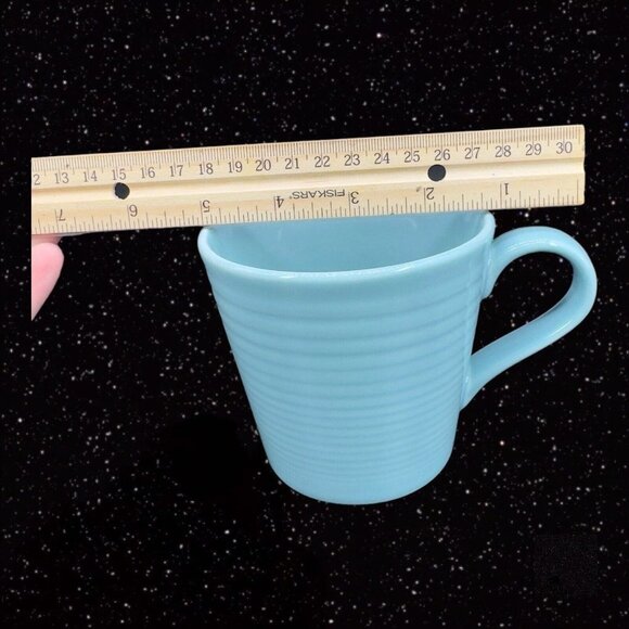 ROYAL DOULTON Teal GORDON RAMSAY MAZE Stoneware Mug Set 4 Light Blue Green - Picture 8 of 15